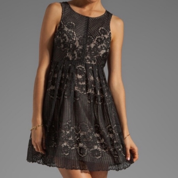 Free People Dresses & Skirts - Free People Rocco Lace Open Back Dress Sz 6